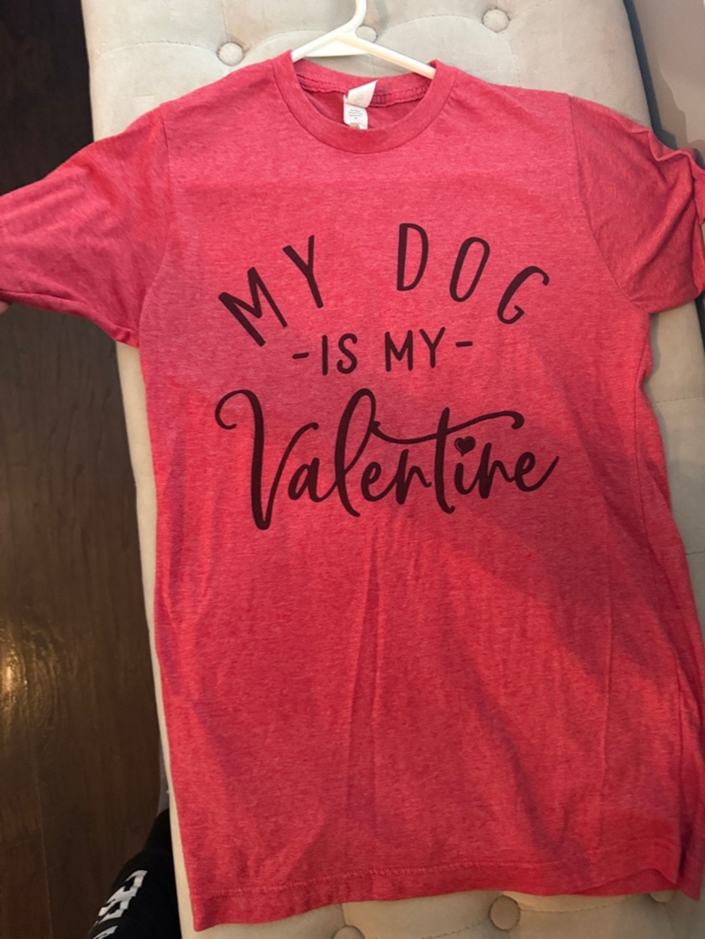 Red 'My Dog Is My Valentine' Dog Lover T-Shirt